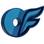 Logo 3d de red social Agencia OnlyFans Argentina BlueFans