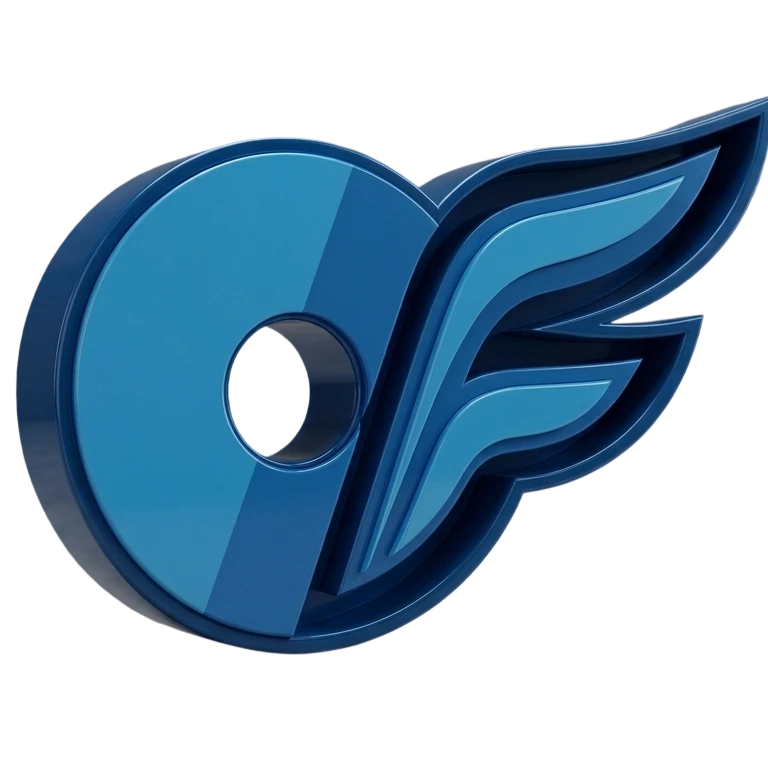 Logo 3d de red social Agencia OnlyFans Argentina BlueFans